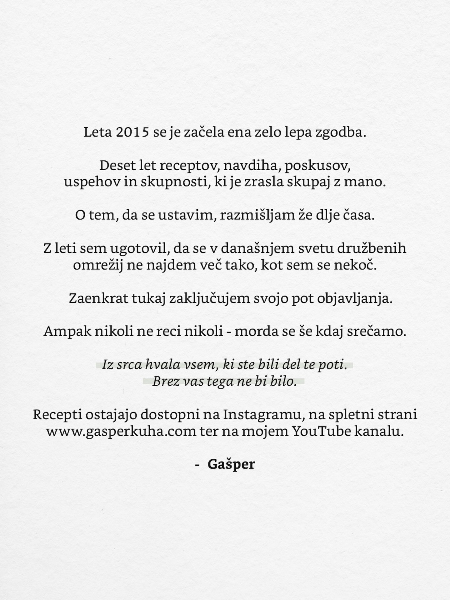 Hvala za vse. 💚 #nextchapterbegins